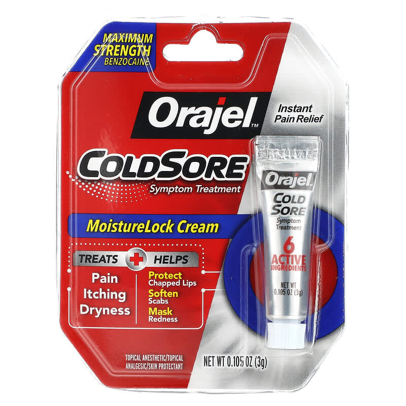 Orajel Moisturelock Formula for Cold Sores, 0.105 Oz